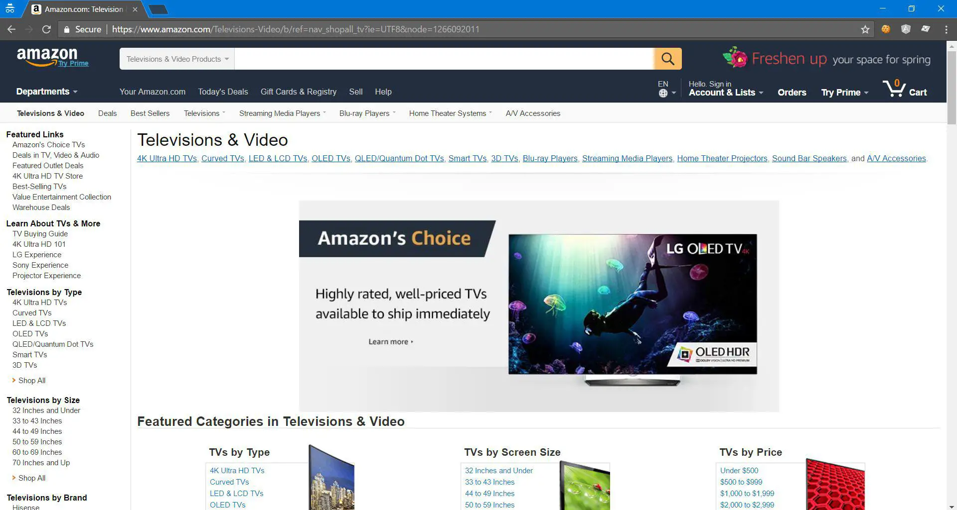 Visiting Amazon.com In Incognito Mode