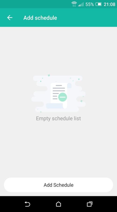 Add schedule button