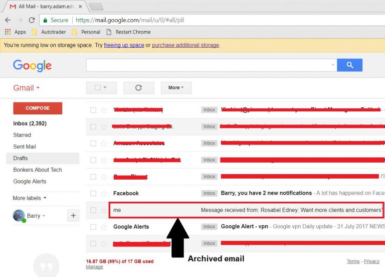 google mail archive