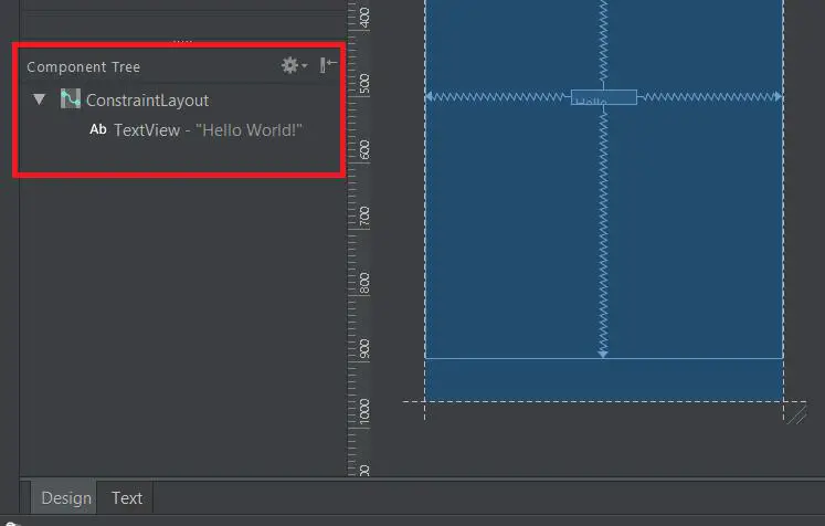 Component tree in Android Studio