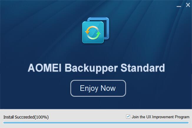 AOMEI Backupper installation complete