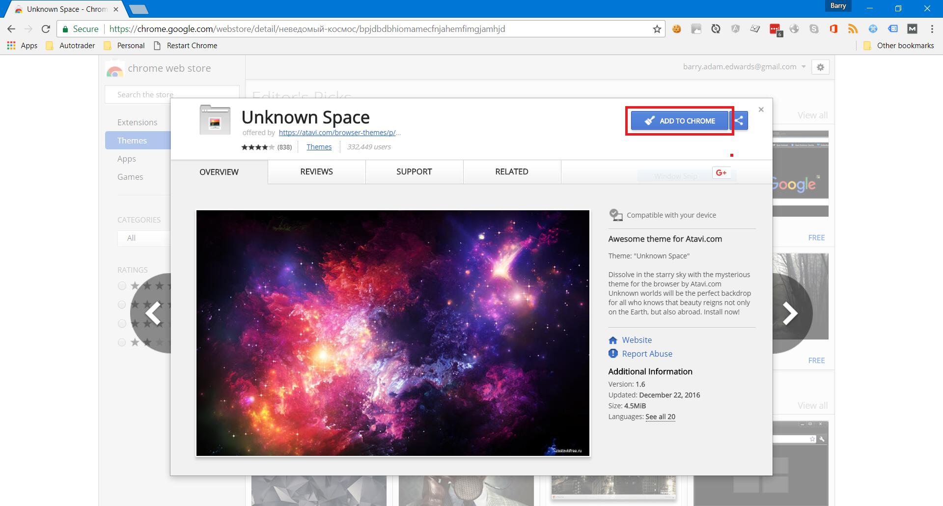 how to change google chrome background on mac