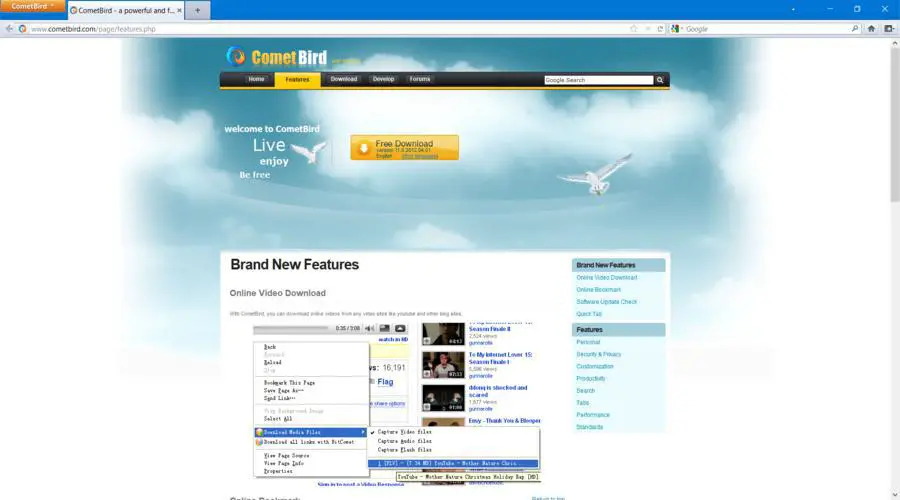 CometBird browser