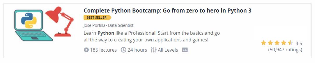 Complete Python Bootcamp Udemy