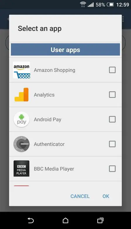 Android Cursor Control Select App