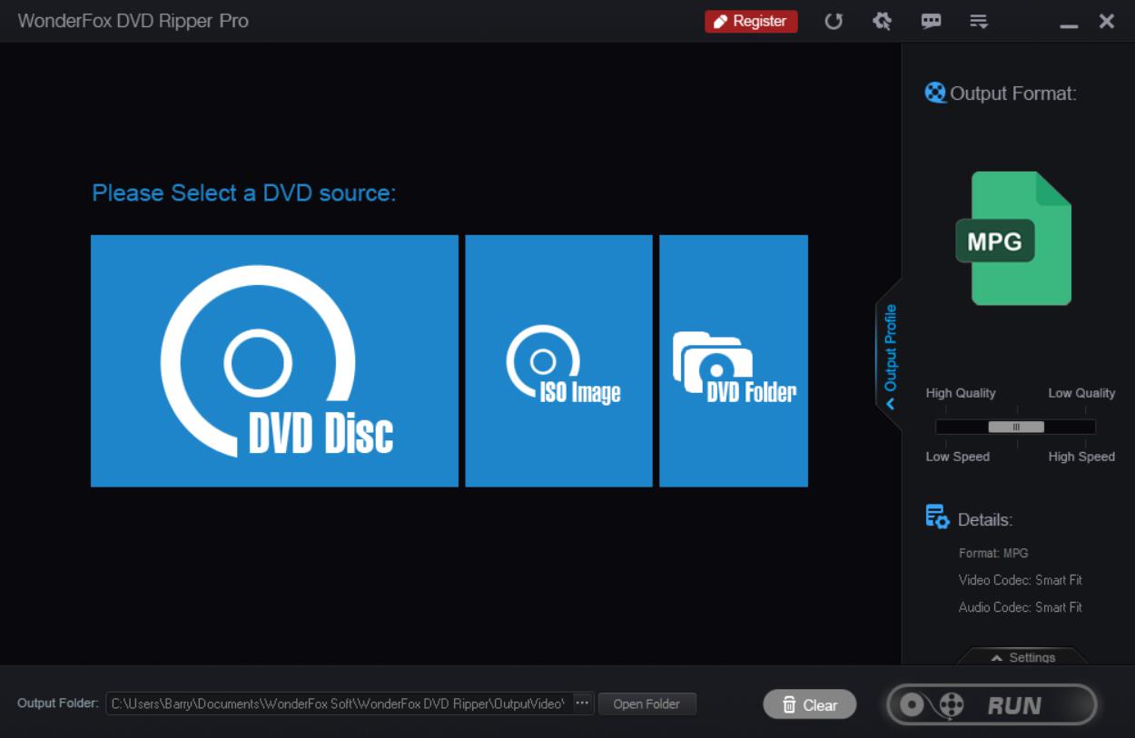 DVD ripper user interface