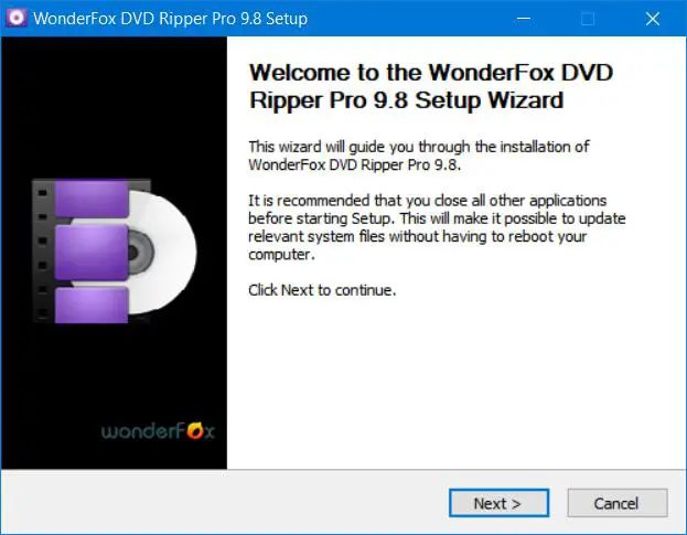 DVD ripper wizard step 1