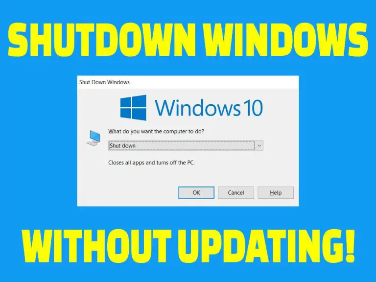 How To Shutdown Windows Without Being Forced To Update