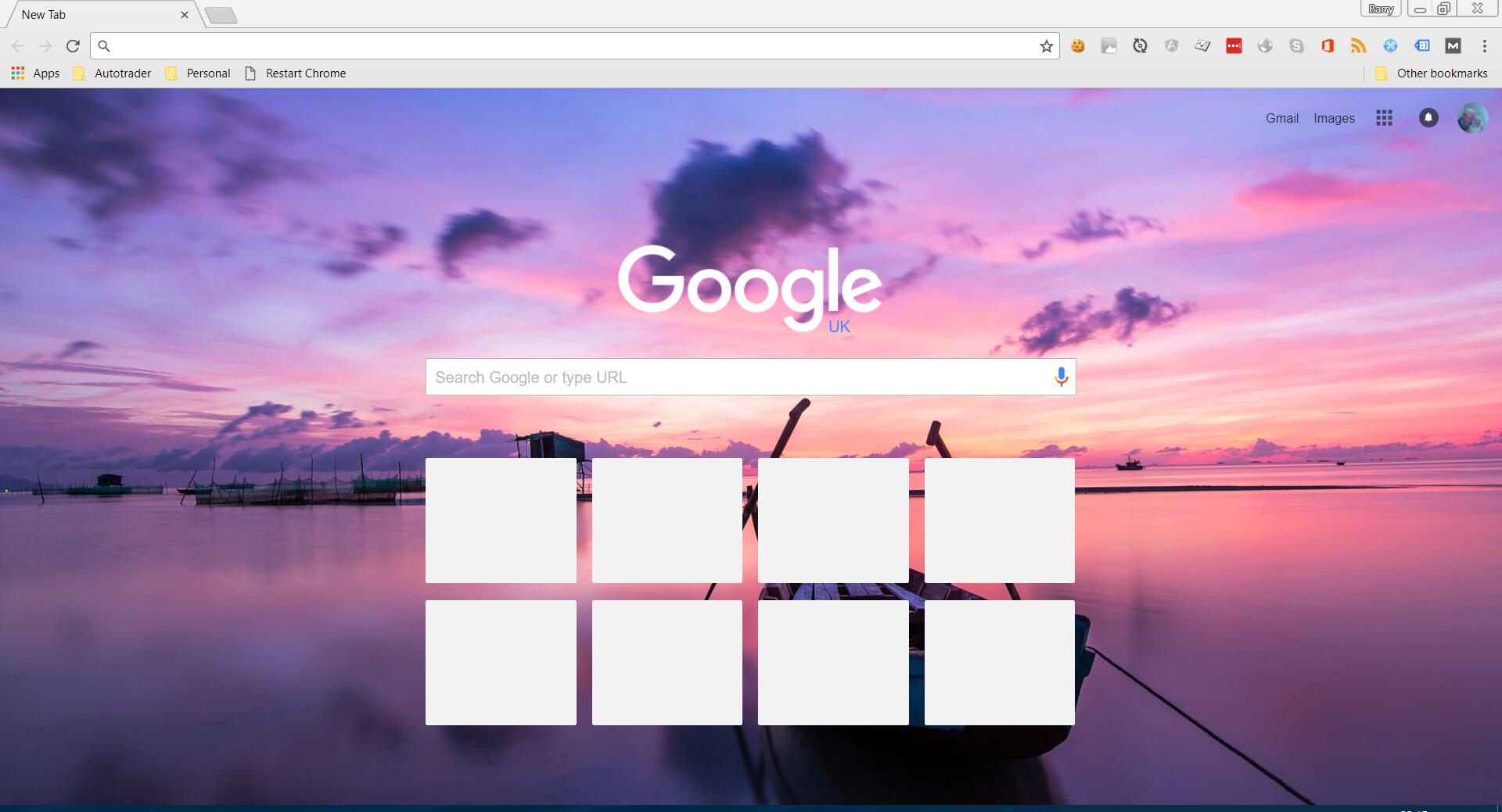 how to change google chrome background