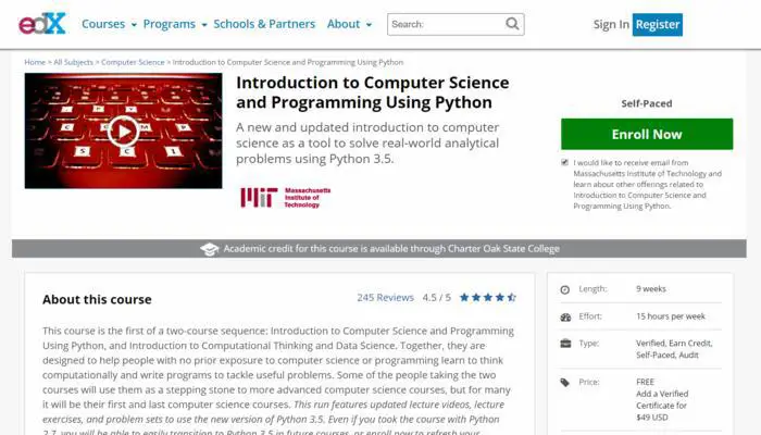 Into to Computer Science MIT