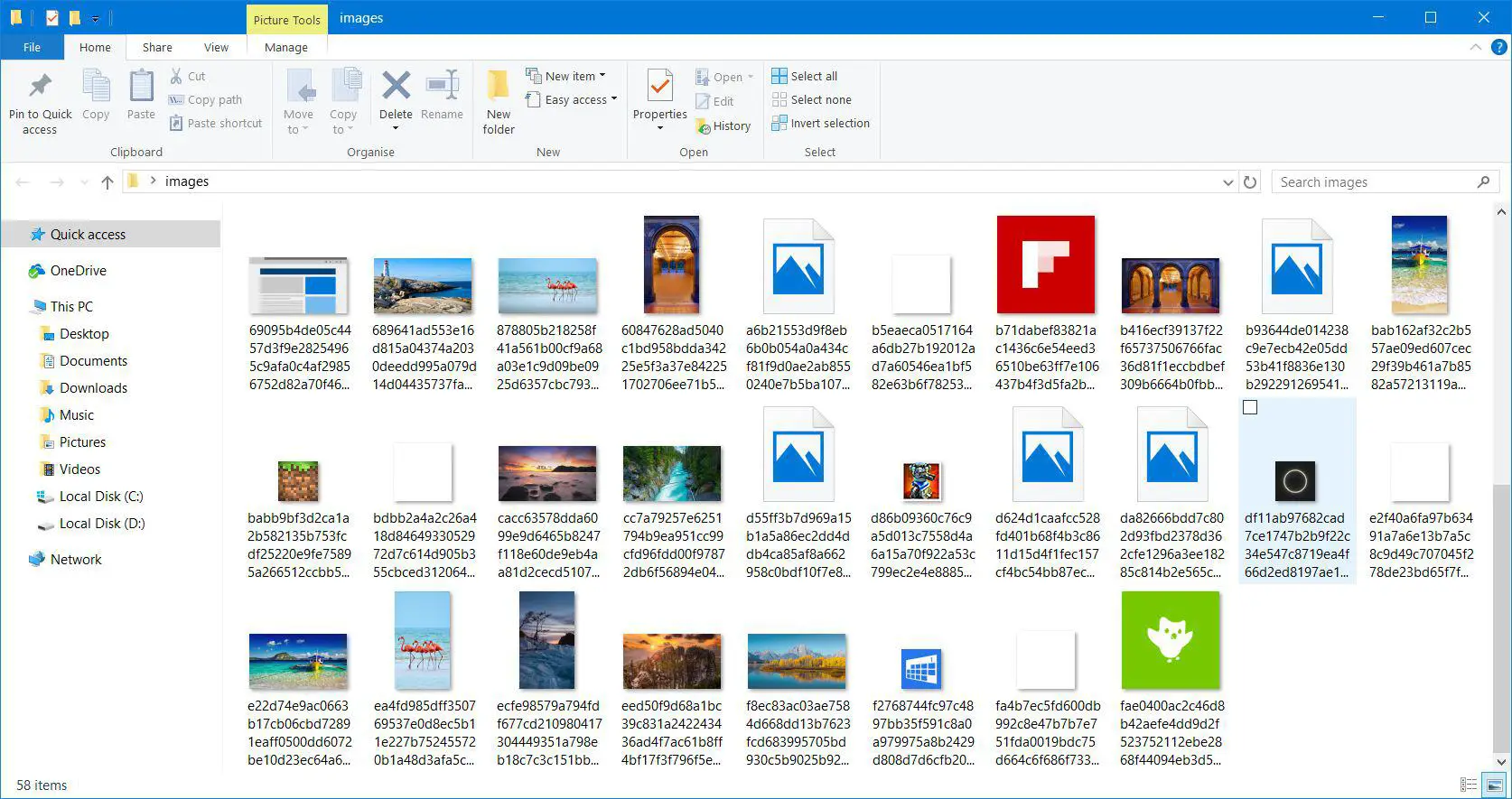 Windows Explorer Spotlight Image Thumbnails