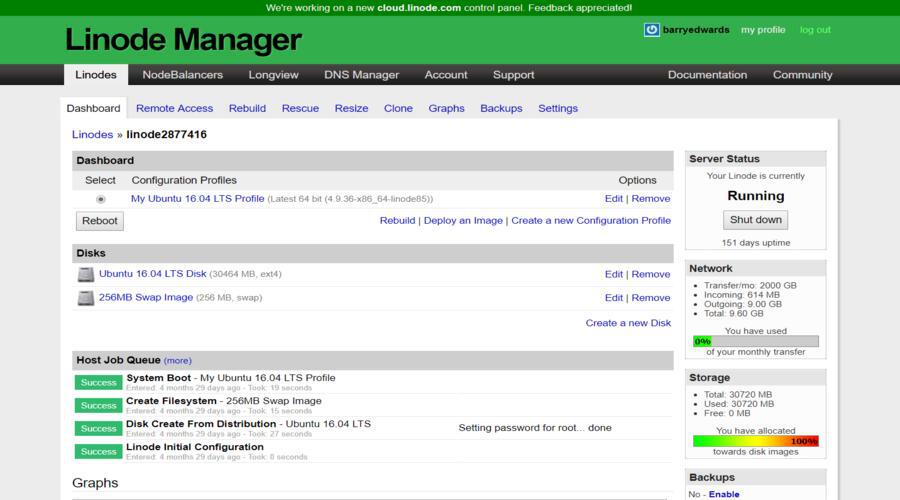 Linode manager