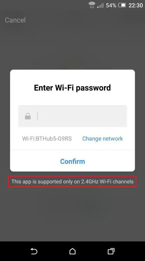 Lombex app enter WiFi password