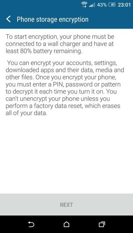 Android Phone Storage Encryption