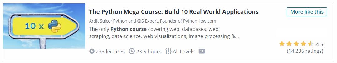 The Python Mega Course