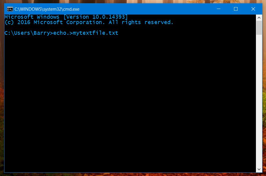 Create New Text File Using Windows 10 Command Prompt