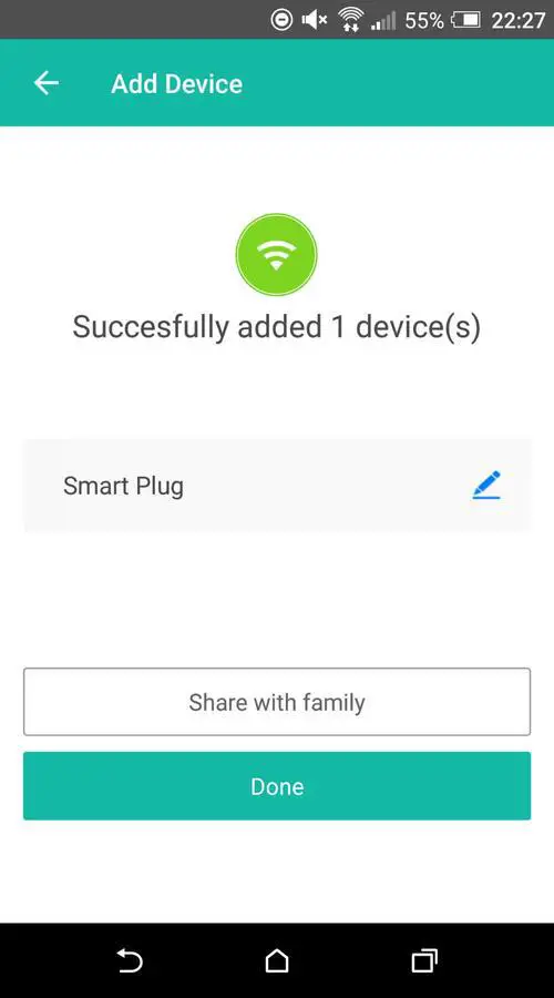Successfully added device