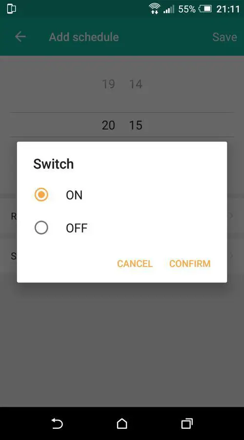 Switch plug on/off during schedule