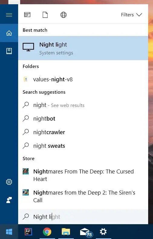 Windows 10 Night Light Via Cortana
