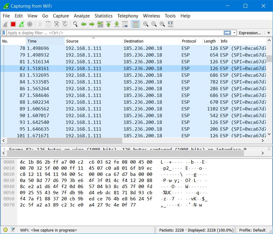 wireshark view https traffic