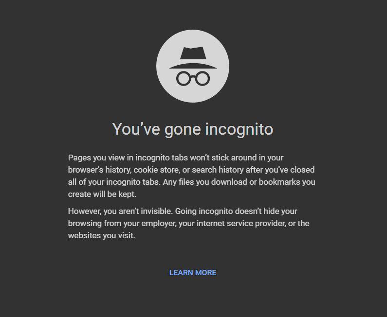 Incognito Mode Google Chrome