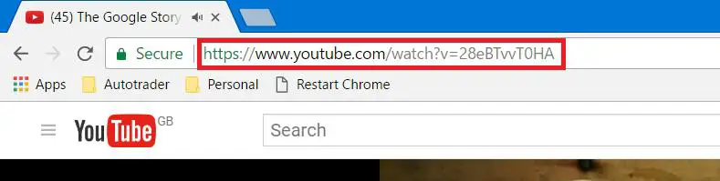 YouTube URL In Browser