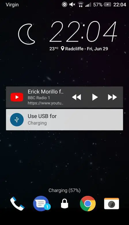 YouTube widget on lock screen